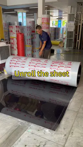 Unroll the sheet 🥳🥳 #polycarbonatesheet  #polycarbonate  #sunroom  #awning  #sunshade  #canopy  #roofing  #gazebo  #factory 