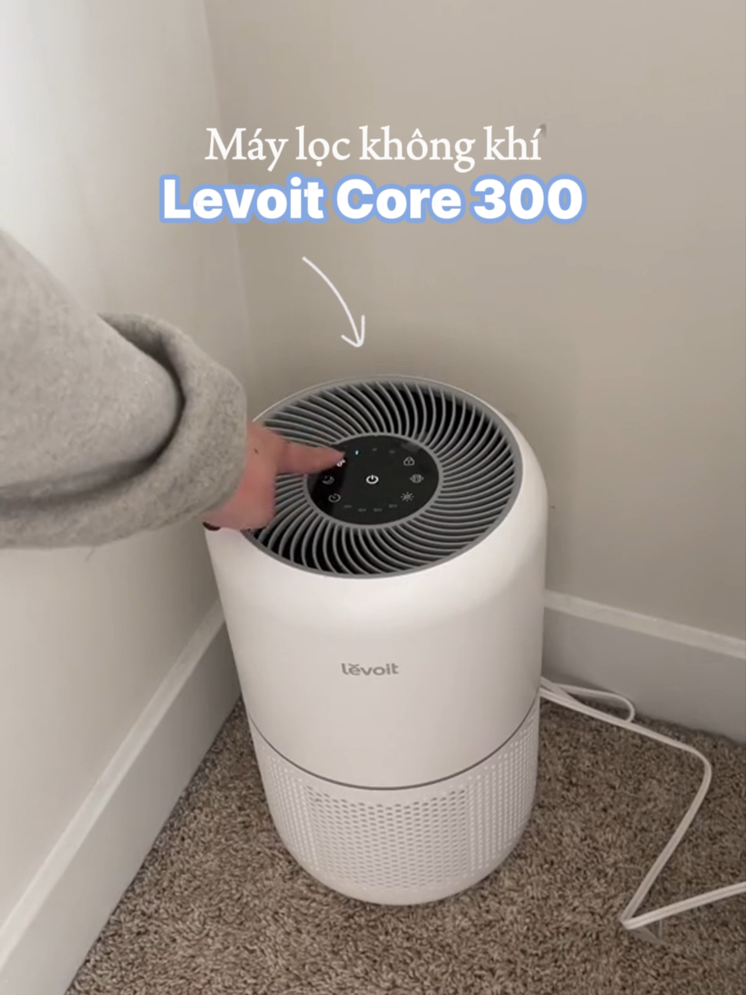 Máy lọc không khí tone trắng pastel nên decor xinh xỉu #maylockhongkhi #levoit #levoitcore300 #levoitairpurifier