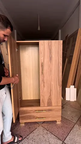 خزانة مكونة من بابين و درجين #mdf #woodworking #trendingshorts #carpentry #woodwork #woodtools #DIY 