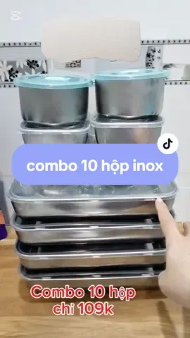 Mua về đựng thực phẩm bảo quản tủ lạnh vừa sạch sẽ vừa đẹp mắt  #dodadung #xh #hopinox304baoquanthucpham 
