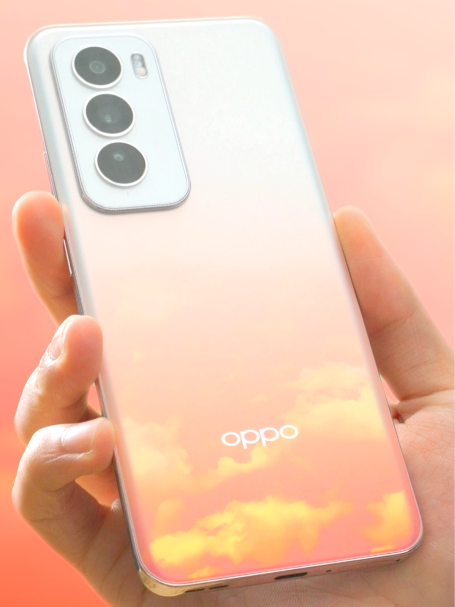 All the beauty of a sunset 🌅 Experience the #OPPOReno12 in dreamy Sunset Pink 💗