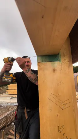 Get it in a headlock. Always works 🫡 #carpenter #carpentry #carpentrytips #construction #building #newbuild #framing #roof #fyp 