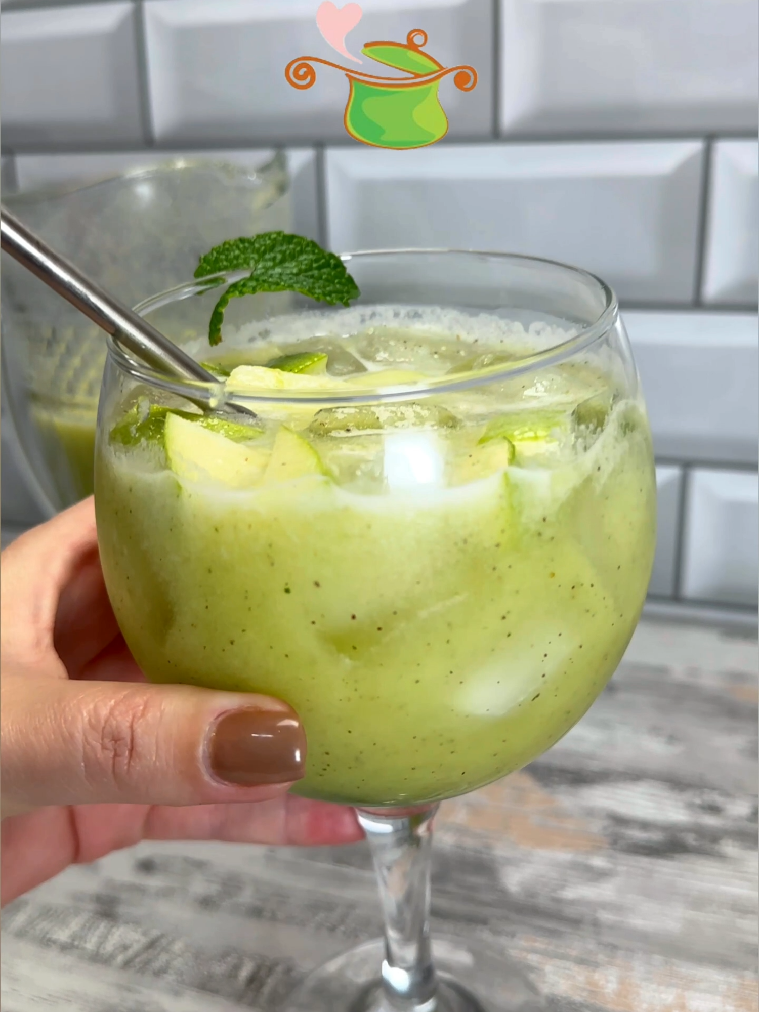 Água de Frutas Verdes #agua #frutas #aprendanotiktok #bebida #receitastiktok