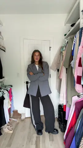 fall fashion!! blazer & track pants