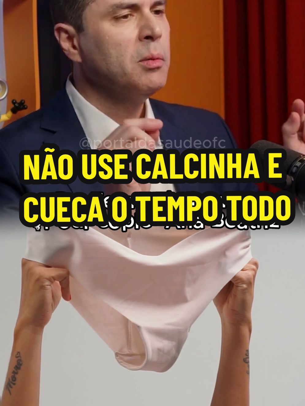 NÃO USE CALCINHA E CUECA O TEMPO TODO. 🩺 Dr. Fernando Lemos  🎙️Podpeople-Ana Beatriz  #saude #saudavel #calcinha #cueca #roupas #mulher #homem 