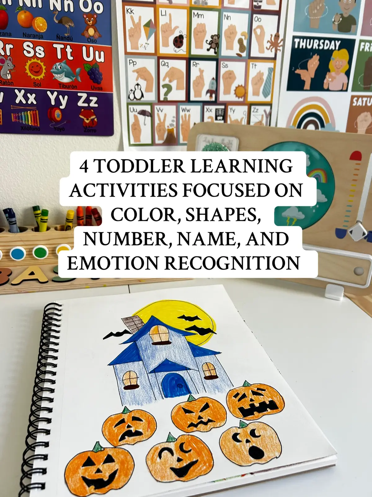 Halloween is one of my boys favorite day, so started making him learning journals around that! 🎃 I am not the best drawer, so somethings I did trace ☺️ #toddlersoftiktok #toddlerlearningactivities #toddlerlearning #preschoolactivities #learningthroughplay #toddleractivity #halloweenactivities #halloweenjournal #toddleractivitiesathome #namerecognition #colorecognition #prek #learningjournal #screenfreeactivities #halloweenactivity #diytoddleractivity #preschoolhomeschool #learningisfun 