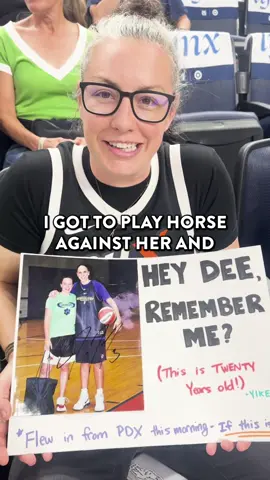 This fan met Diana Taurasi 20 years ago and traveled from the West Coast to watch the GOAT. 🐐 #WNBAPlayoffs #minnesotalynx #basketball #WNBA #dianataurasi 