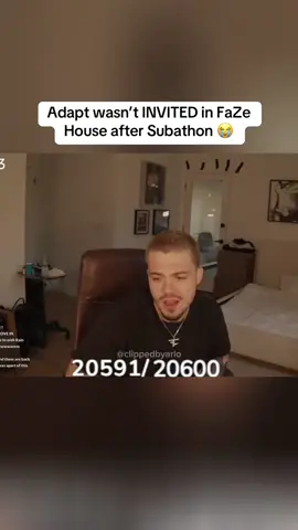 Adapt wasn’t INVITED in FaZe House after Subathon 😭 #fyp #faze #fazeclan #adapt 