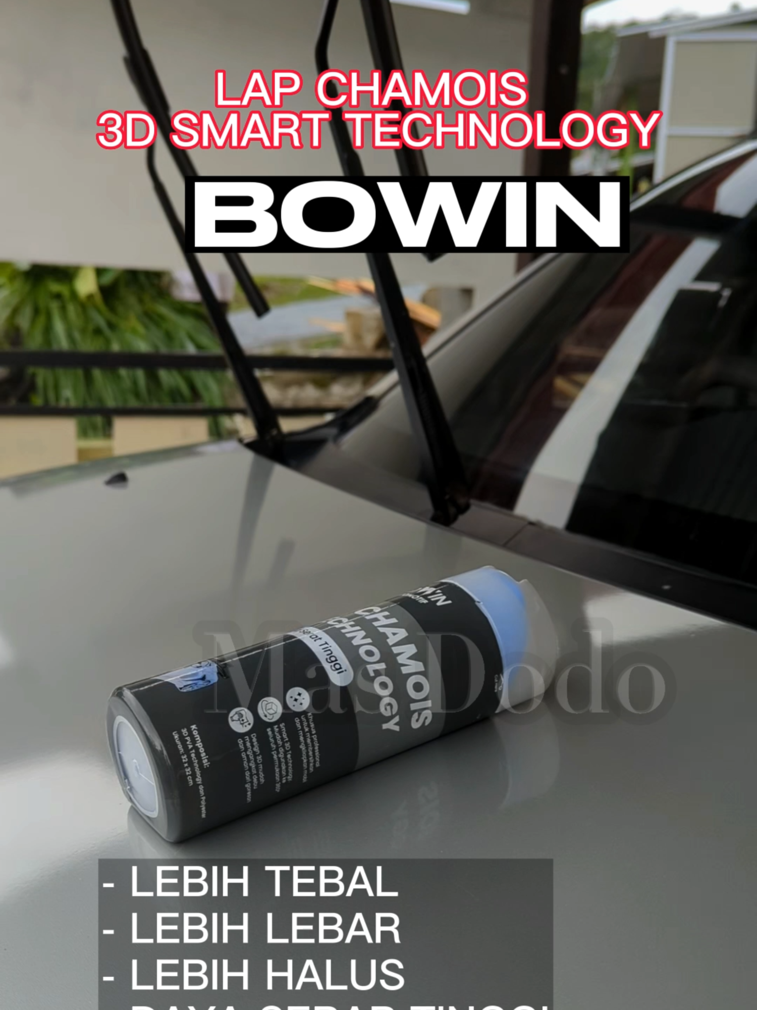 BOWIN LAP KANEBO CHAMOIS LEBIH TEBAL, LEBIH LEBAR, LEBIH HALUS #bowin #kanebo #lapmobil #lapmobilmurah