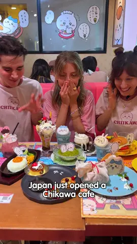 Super cute Chiikawa Pop-Up Cafe in Tokyo just opened! 😱It's packed with the cutest dishes and adorable themed decor for the ultimate kawaii experience! ✨ Would you visit this limited-time Chiikawa cafe?! 👀🤲 #chiikawa #kawaii #kawaiifood #cutefood #cutecafe #japanesefood 
