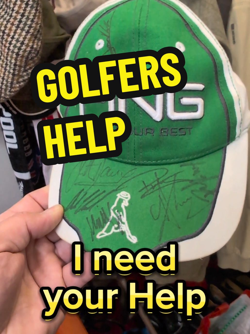 I found this 90s good cap in a charity shop In Southport, home to the PGA and some of the best good courses, it's got lots of autographs on, but I can't identify them.  CAN YOU HELP?  @Life at Gully any thoughts on the cap pal? #thrift   #thrifted   #thrifting   #thrifthaul   #thrifttok  #thriftfinds  #charityshop  #ebayreseller  #reseller  #resellercommunity  #resellertips  #golf  #golftiktok  #golftok  #golfer  #autograph #CapCut 