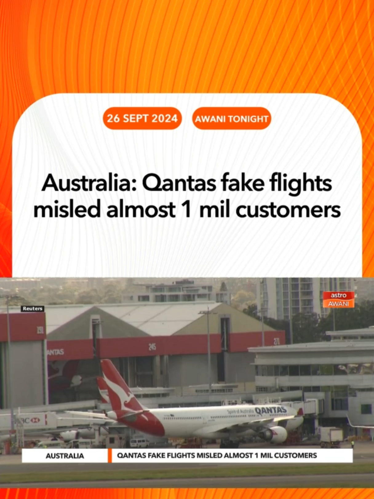 Court documents have revealed that Australia’s largest airline, Qantas Airways, misled nearly a million customers by selling tickets for tens of thousands of non-existent flights. #AWANInews