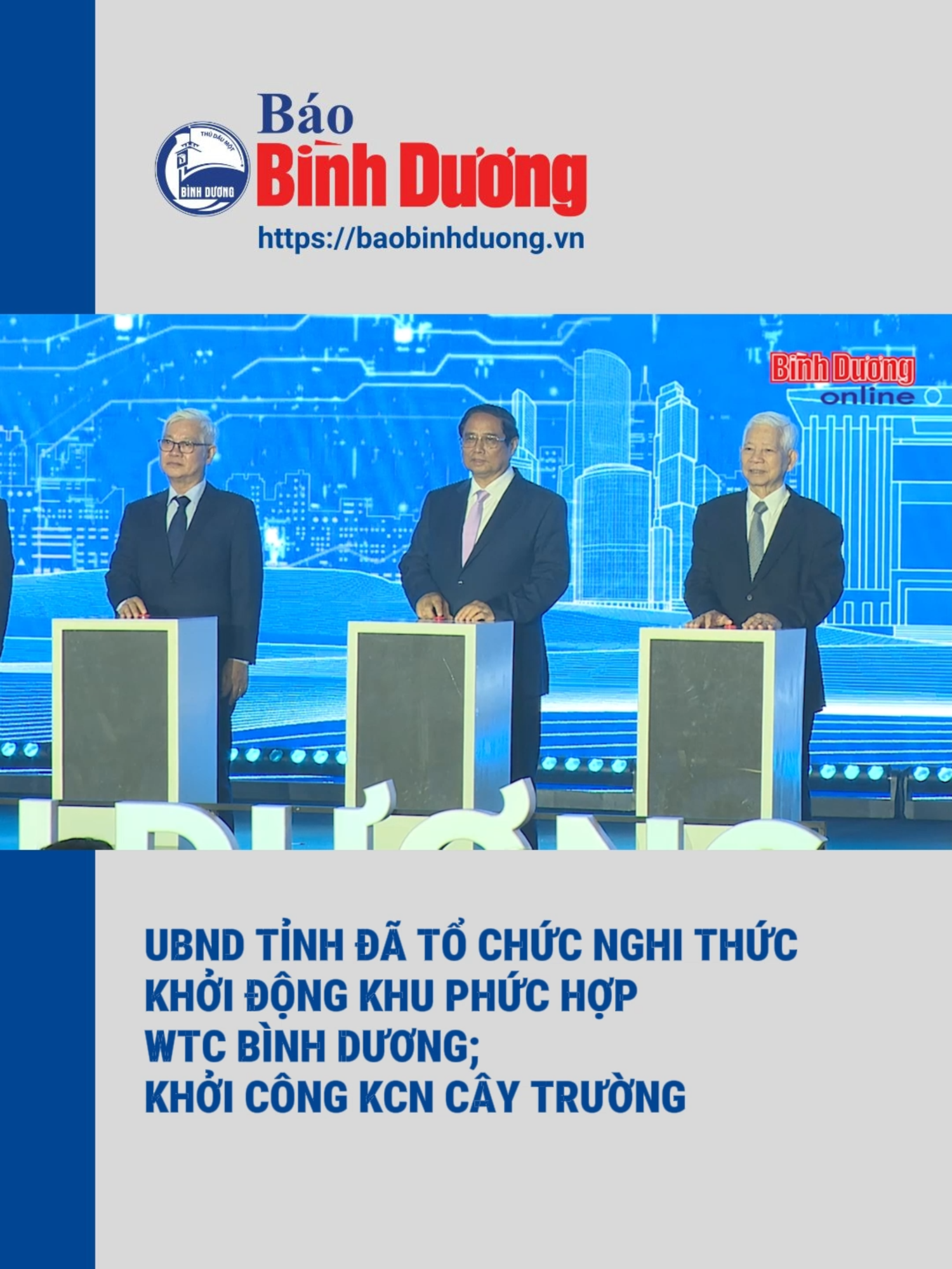 Dịp này,  UBND tỉnh đã trao Quyết định chấp thuận chủ trương đầu tư và Giấy chứng nhận đăng ký đầu tư cho 8 dự án tiêu biểu được cấp phép trong năm 2024 với tổng vốn đầu tư đăng ký hơn 1,8 tỷ đô la Mỹ. Tổng Công ty Becamex IDC ký kết hợp tác với Tập đoàn COEX nhằm thúc đẩy thương mại công nghiệp và đầu tư tại Bình Dương. Tại buổi lễ, UBND tỉnh đã tổ chức nghi thức khởi động các công trình trọng điểm Khu phức hợp WTC Bình Dương; khởi công Khu công nghiệp Cây Trường. #kcncaytruong #wtcbinhduongnewcity #wtcbinhduong #tintucbaobinhduong #becamexbinhduong #thuhutdautunuocngoai #kcnbinhduong