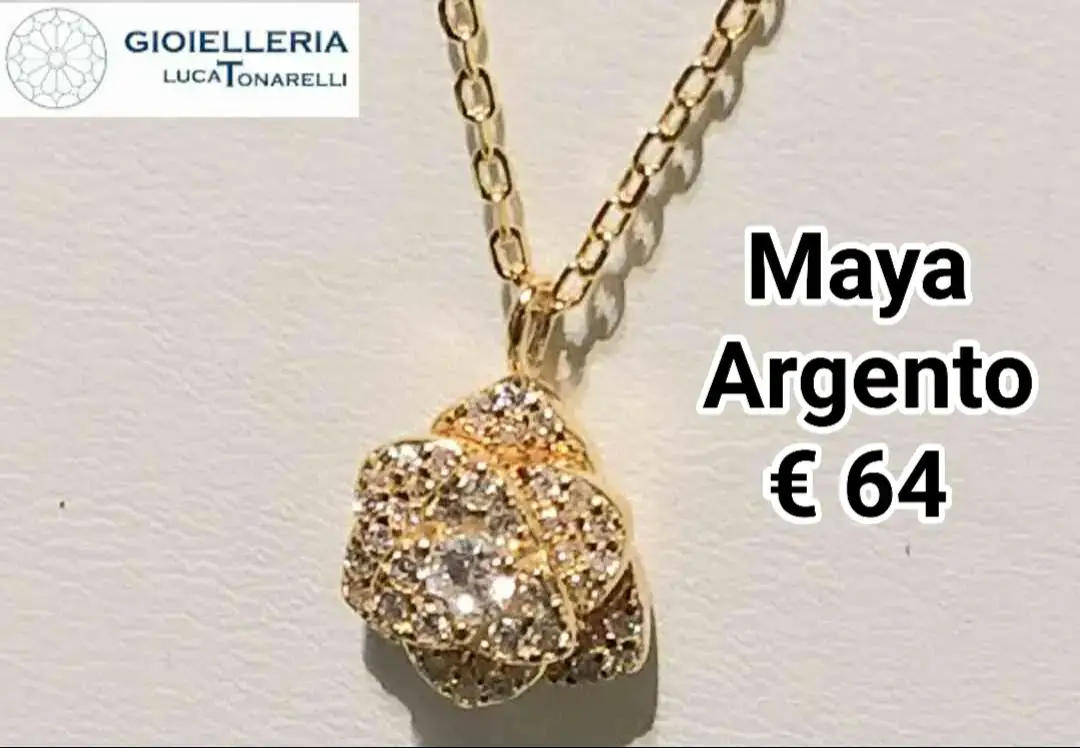 Maya gioielli ❤❤❤ Collana con ciondolo a forma di fiore in Argento 925 millesimi laminato in Oro giallo 18 carati . € 64 🥰🥰🥰 Scelto da noi per te‼😍😍😍 👉Scopri l'intera collezione Maya Gioielli presso la Gioielleria Tonarelli 