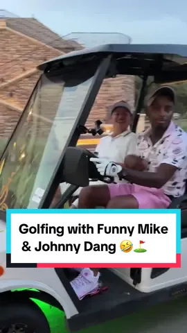 #JohnnyDang & @FunnyMike Go #Golfing 😂🤣⛳️🏌️‍♂️ Movin very vertical, very strategic … #golf #funnymike #funny #Vlog #fyp 