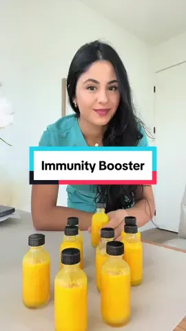 Since everyone is sick, including myself, here is my go-to  ✨ immune booster shots ✨ recipe which is packed with vitamin C and anti-inflammatory goodness!  😷💪  🍊 2 fresh oranges 🍋 Juice of half a lemon 🌿 1 inch of ginger 🌱 1 inch of fresh turmeric ✨ A dash of black pepper  🍯 A squeeze of honey for sweetness 💧 About 3/4 cup of water (or try coconut water for a twist) I usually keep the pulp and don’t like to filter it because all of the nutrients and benefits are within, but if the texture bothers you, then try straining the juice before pouring into the shot glasses!  Let me know what you’ve tried and what substitute ingredients you like! 🧡 #fyp #doctor #viral 