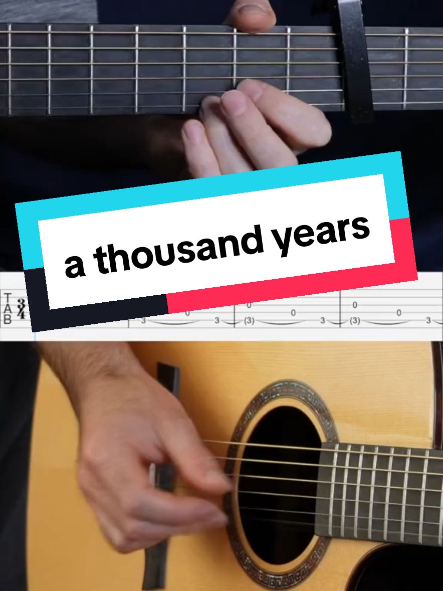 Most requested wedding song? #christinaperri #athousandyears #guitartabs #guitarlessons #guitartok #weddingmusic #fingerstyle