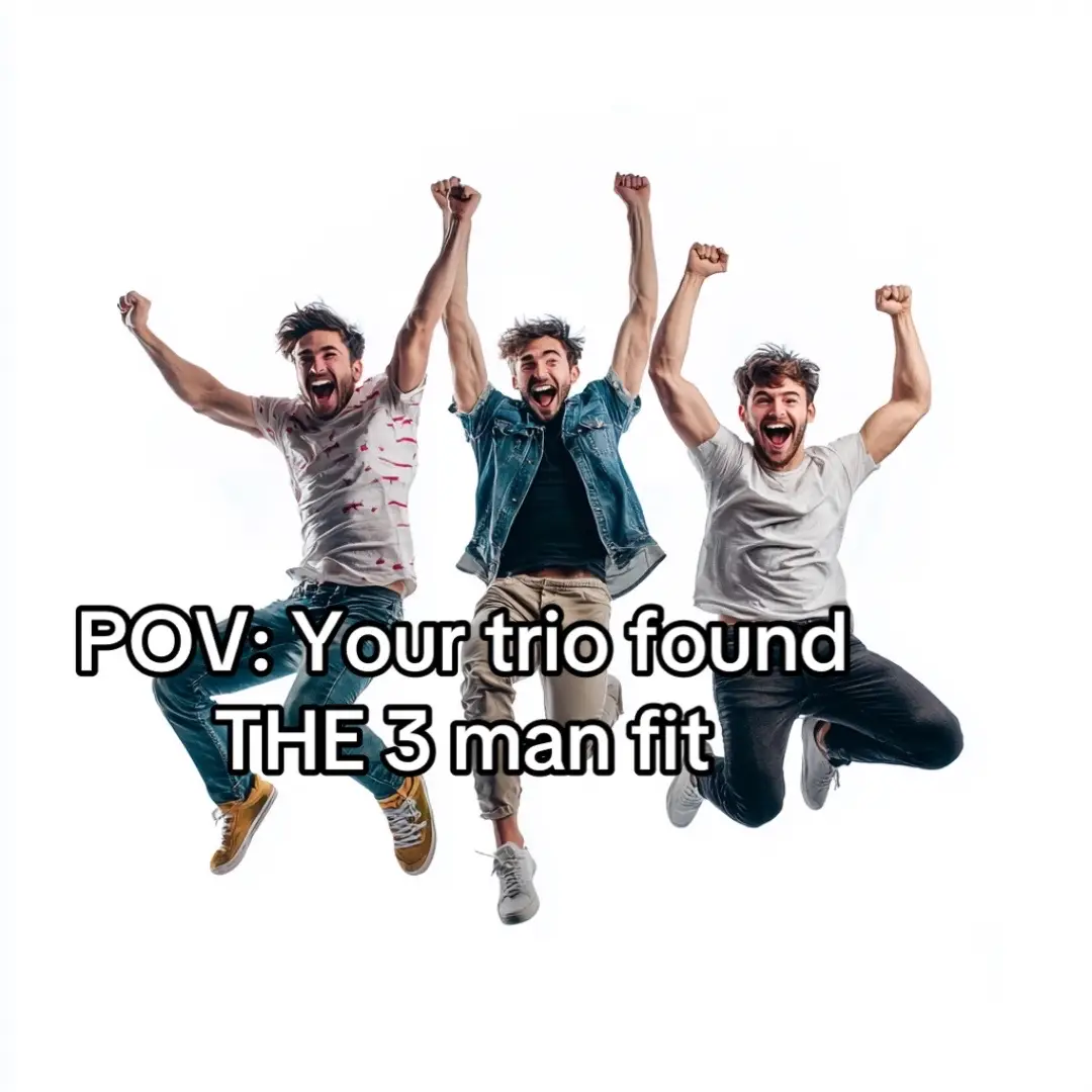 The first successful 3 man ever recorded (we’re scared) 🗣️ Buy 2, and get a 3rd for FREE on our store today 😤 #fyp #shirt #bro #viral #matching #clothes 