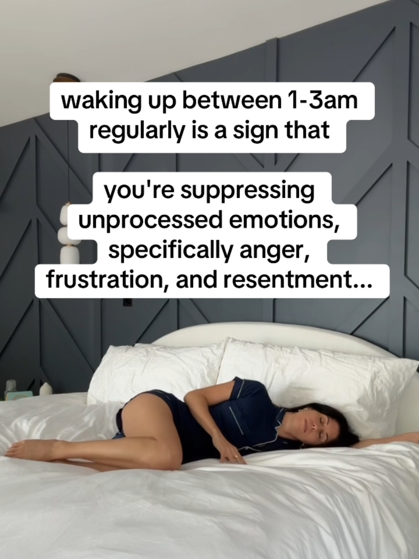 suppressed emotions and unresolved trauma can lead to sleep issues as a result of the emotional and psychological distress it causes 🥹 release stress & stored trauma in 30 days 🔗 on profile ✨ #traumarelease #stressrelease #cortisol #cortisollevels #hormoneimbalance #stressrelief