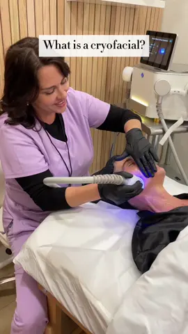 Is your skin feeling lackluster? 😔 Cryofacials can help! This innovative treatment is all about revitalizing and brightening your complexion. Watch our aesthetician demonstrate the process. #facial #skincare #spaday #glowingskin #glassskin 