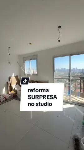 Reformei esse studio por completo e minha cliente só viu tudo no final 😱 ##comoreformarseuapê##reforma##apartamento##diariodeobra##CapCut