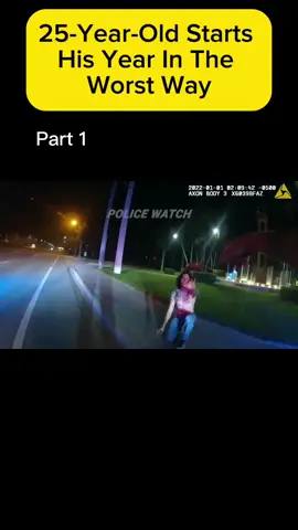 25-Year-Old Starts His Year In The Worst Way Part 1. #trendingvideo #viraltiktok #police #newtrend