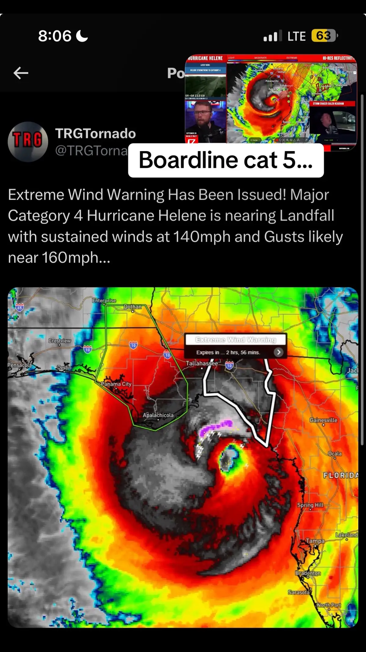 Hurricane “…..#fyp #hurricane #helene #florida 