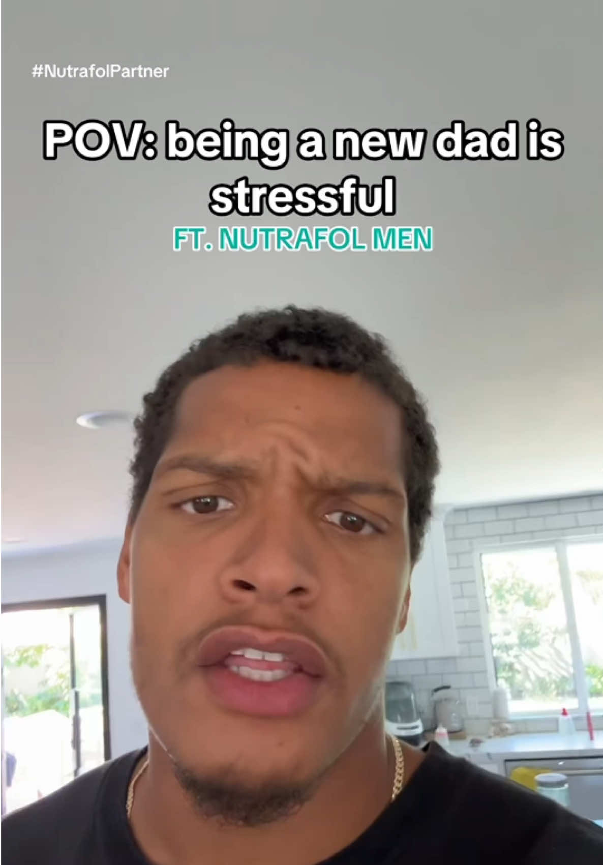 #nutrafolpartner Being a new dad is stressful. Nutrafol Men targets root causes of hair thinning like stress for visibly fuller hair. #MoreToHairThanHair 