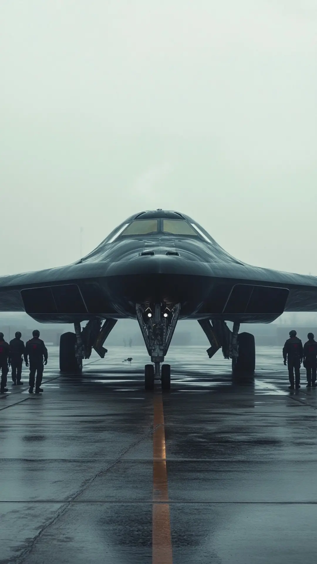 Captain Jack Harding's gloved hands moved methodically over the controls as his B-2 Spirit sliced through the night sky. The cockpit hummed with quiet tension, instruments glowing faintly in the darkness.  