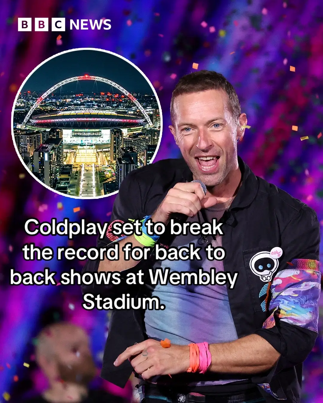 Step aside Tay Tay. #Coldplay #TaylorSwift #Music #Wembley #WembleyStadium #TakeThat #Ticketmaster #Gig #Concert #ChrisMartin #MusicOfTheSpheresWorldTour #Tour #MusicOfTheSpheres #BBCNews 