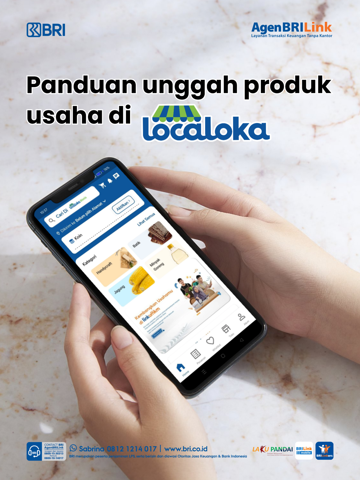 Semangat pagi sobat BRILinkers!✨ Sudahkah kamu registrasi usahamu di Localoka? Sudah siap untuk menjualkan barang usaha mu di Localoka?😁 Yuk ikuti panduan ini untuk mengunggah barang usahamu di Localoka🤩 #AgenBRILink #BRILink #BRILinkers #BRI #Localoka