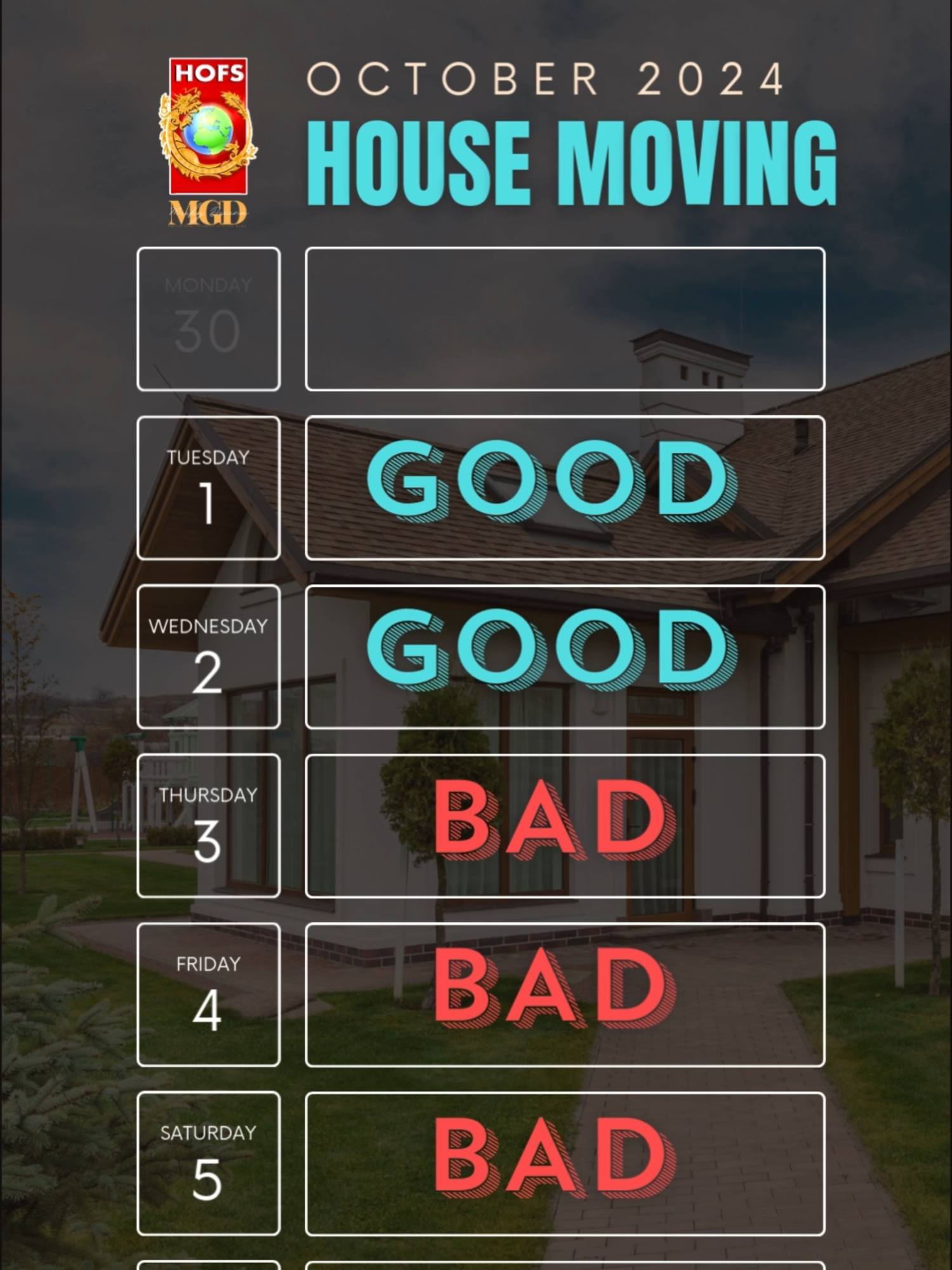 Naghahanap ng pinakamagandang araw para sa lipat-bahay? ✨🏠 Alamin natin kung kailan maswerte ang paglipat ngayong October para sa bagong simula at positibong vibes sa inyong tahanan! #house #lipatbahay #advice #wealth #prosperity #newyear #lifetips #change #opportunitiesph #fengshui #fengshuitips #ready2024withMGD #fengshui101withMGD #meckyourmove #meckydecena #meckyknows #hofsmanila #fyp #trendingnow #trendingvideo #motivationalquotesdaily #lifecoach