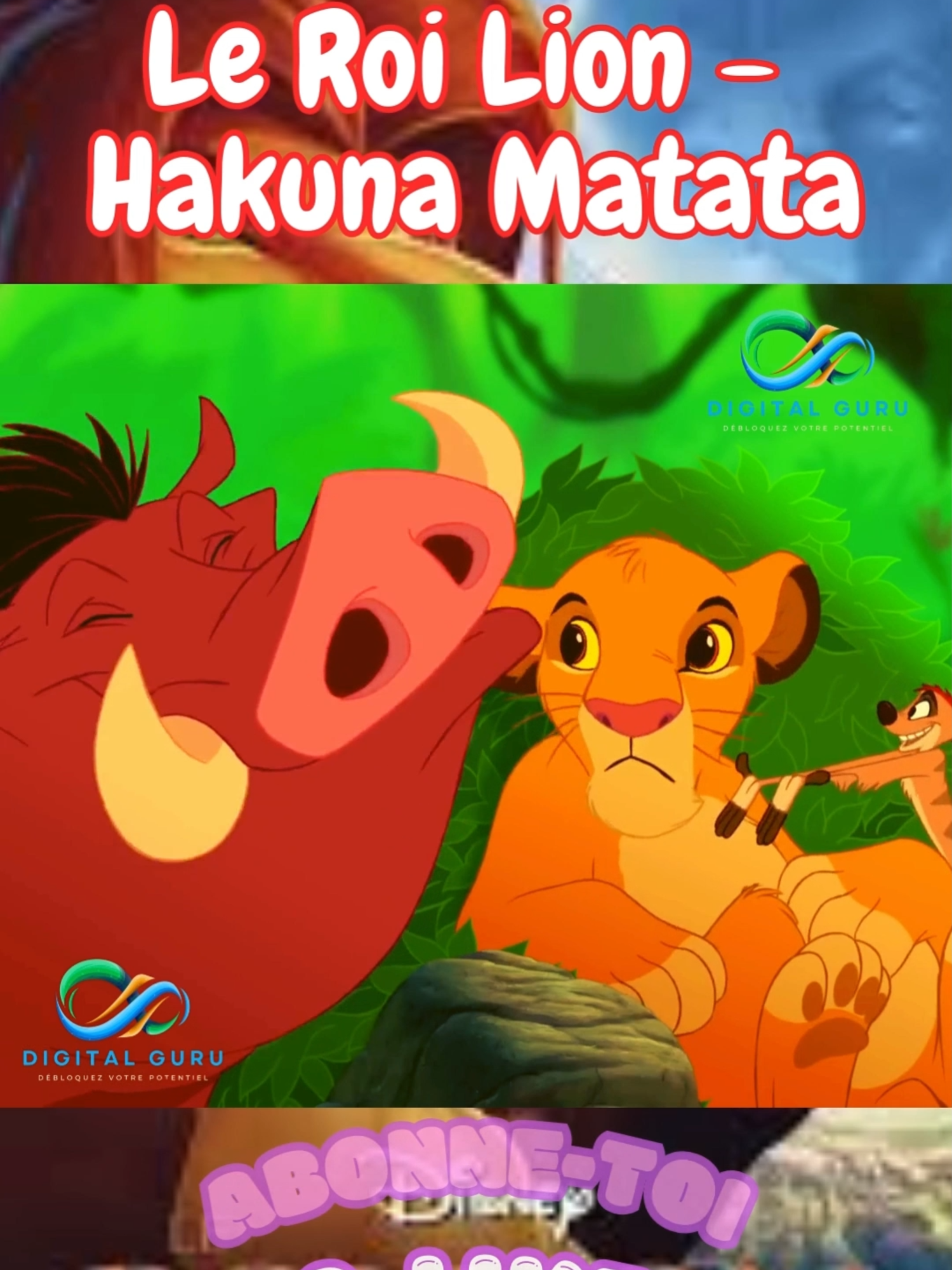 Le Roi Lion - Hakuna Matata @dj_tiktokofficiel @konemia @gaelletaglao02 #hakunamatata #leroilion #simba #disney  Découvrez la chanson 