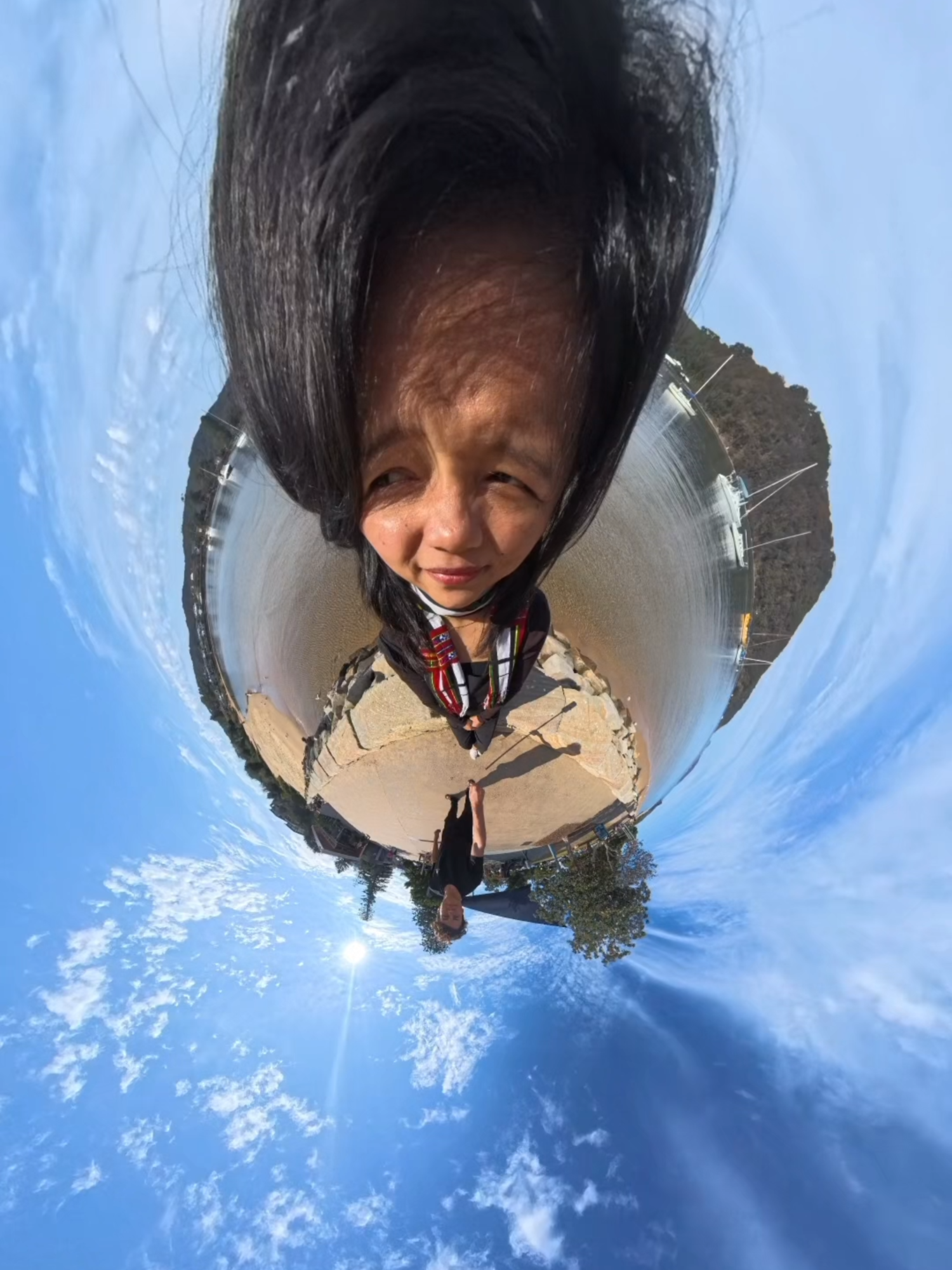 Picasso, is that you? 🥸 No, it's @kip.crossing using Snapshot. 📸 with #insta360 X4 #fyp #husband #fun #wife