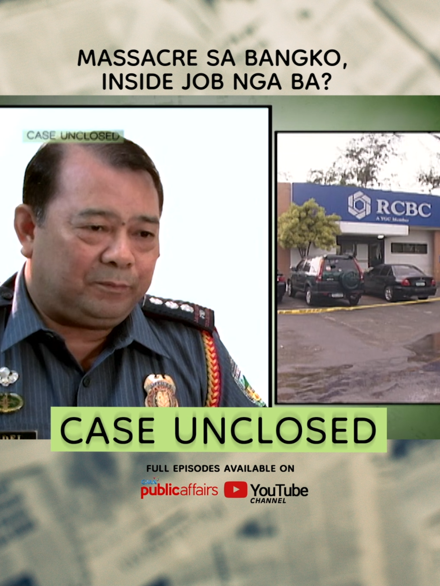 Ano kaya ang motibo ng mga salarin sa likod ng karumal-dumal na pagpatay sa 10 katao sa isang bangko sa Cabuyao, Laguna noong 2008? FULL EPISODES of #CaseUnclosed are now available on GMA Public Affairs’ YouTube channel! BABALA: ANG VIDEO NA ITO AY NAGLALAMAN NG MASESELANG EKSENA.