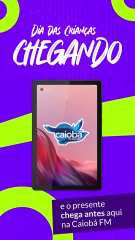 Que tal Tablet Lenovo M9 para dar de presente de dia das crianças? Um presentão né?! 🤩 📲 Para participar é moleza! É só printar o gif com encaixe perfeito, mandar no Caiowhats com a #criançascaiobafm e pronto, você já está participando do sorteio! 🎁 Mas corre! A promoção vai até 11/10/2024. Não perca essa chance de deixar o Dia das Crianças ainda mais especial! 👧🧒 #PromoçãoDiaDasCrianças #DiaDasCrianças #TabletLenovo #CaiobáFM