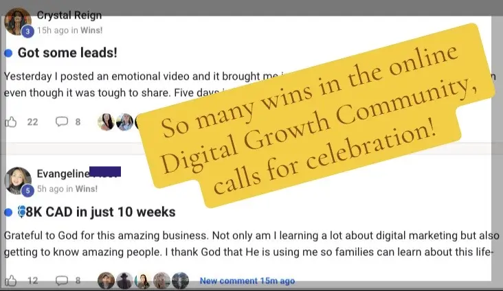 Celebrate your wins within and amongst other successful entrepreneurs, working 2 hours towards 6 figure incomes, passive income with full automation.  Wins: Leads, prebuilt website set-up, , personal frowth, access to 24/7 training, and more! Do you want to be a part of this 40k strong personal and financial growth community? Say YES!!! I woukd live to share about the business blueprint that I follow. Let’s build an authentic faith-filled Kingdom business together X Ruth #onlinebusiness #blueprint #digitalmarketing #womenownedbusiness #kingdombusiness #faith #womenentrepreneurs #womenofgod 