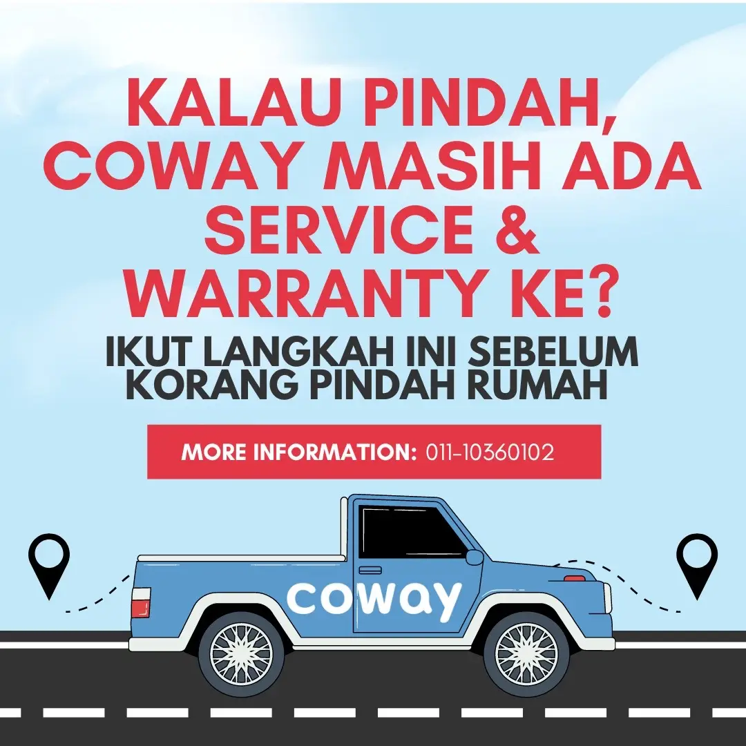 Masih duduk rumah sewa? Jangan risau! Kalau pindah nanti masih akan dapat service & warranty tau! Siap dapat percuma pemasangan semula 🤩 #cowaybysyaiful #cowaymalaysia #coway #foryou #fyp 