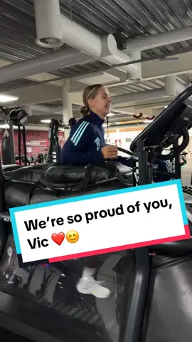 More good news, Gooners… Victoria Pelova stepped up her recovery today. We’re so proud of you, Vic! ❤️☺️ #arsenal #awfc #victoriapelova  #arsenalwomen 