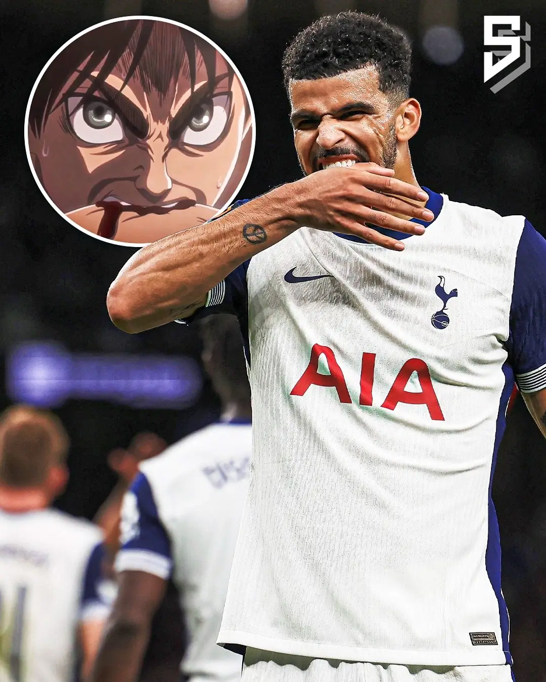 He hit an ‘Attack on Titan’ celebration last night after scoring his first goal in Europe for Spurs 🫡 #dominicsolanke #solanke #spurs #tottenhamhotspur #europaleague #anime #uel #tottenham #goal #football #Soccer #fyp #foryou #trending #4u 