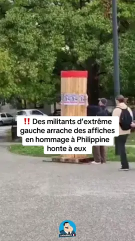 Grenoble : Aujourd'hui, sur le campus de Grenoble, des militants d’étudiants UNI rendaient hommage à Philippine en collant des affiches.  #france🇫🇷 #affairephilippine #extremegauche #gauchiste☕️ 