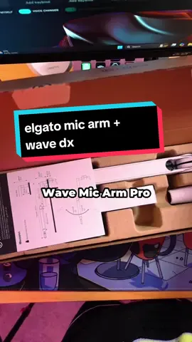 #gifted absolutely in love with my new Wave Mic Arm Pro and Wave DX mic from @Elgato ! such sleek and powerful additions to any gaming or streaming setup! #elgato #elgatowave #streamsetup #GamingSetup #streamingmic #streamertips 