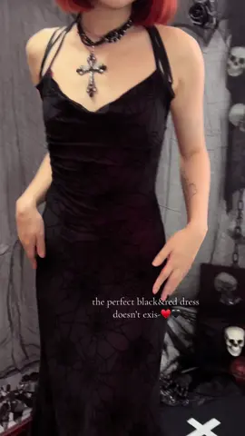 got this dress on tonight ♥️🖤🦇🕸️ #blackdress#reddress#tiktokshopblackfriday#goth#gothic#fyp#foryou#dress#gothicfashion #punktok #witchtok#witch #fallfashion #fall #falloutfits #outfitideas #outfitinspo #Halloween#halloweenlook #gothtok#gothgirl#theperfectgirl#allblackoutfit#punk #punkgirl