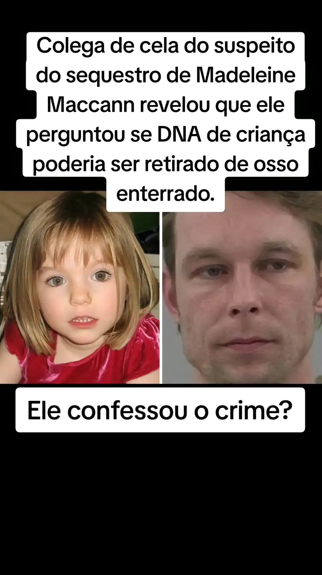 Ele confessou o Crime? Sera que podemos perder as esperanças? 😔 Atualização do caso FONTE: ISTO É, METROPOLES, O GLOBO, UOL NOTÍCIAS @Ju Cassini  #madeleinemccann #casosmisteriosos #crimestories #truecrime #findmadeleinemccann 