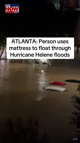 Severe flooding was seen in parts of Atlanta, Georgia, in the early morning hours of Friday, September 27, as Hurricane Helene made landfall in northern Florida.  Footage filmed by local resident Fernanda Badajoz shows a person and their belongings floating on an inflatable mattress, as well as rescue crews in small boats amid submerged cars at the Peachtree Park Apartments. WSBTV reported 25 people were rescued from the apartment complex, which is located alongside Peachtree Creek. The evacuees were temporarily sheltered in city buses, the report said. The City of Atlanta declared a flash flood emergency and said multiple water rescues were carried out overnight and into the morning on Friday. The National Weather Service said Helene, which was downgraded to a tropical storm after making landfall, was producing “historic and catastrophic flooding” across the southeast and southern Appalachia