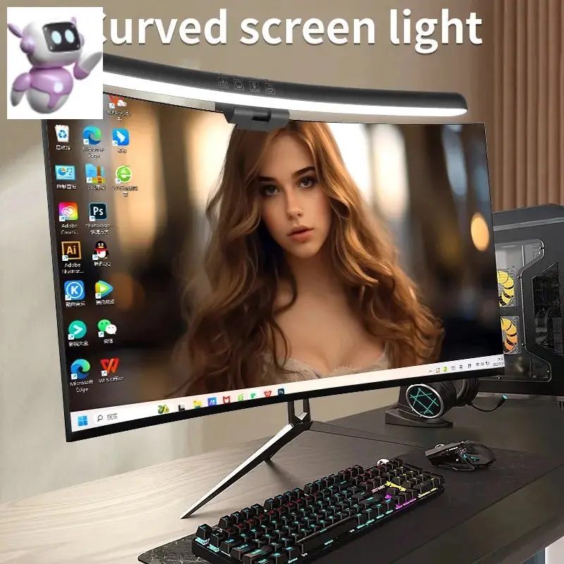 Illuminate your gaming setup with the Curved LED Light Bar for PC Screens! 💡🎮 Say goodbye to dark corners and hello to a vibrant ambiance while you conquer your virtual enemies. Compatible with curved monitors and laptops, this RGB lamp is here to take your gaming experience to the next level for only €25.83! Get yours now and let the light guide you to victory! 🔥 #GamingSetup #LEDLight #PCScreen #RGBlamp #GamingExperience