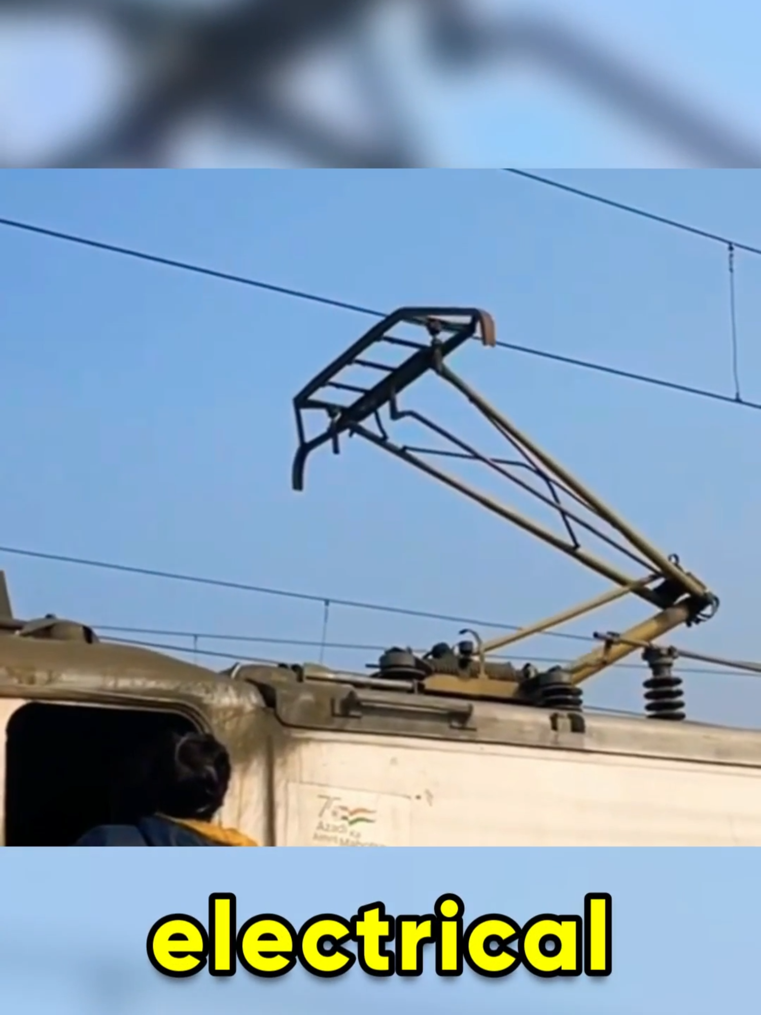 The Power Behind Electric Trains: Understanding Pantographs and Overhead Cables #ElectricTrains #sustainabletravelel #greenenergy #pantograph #traintechnology #EcoFriendly #CleanTransport #Railways #electricmobility#innovativetech