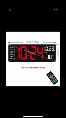 16.5 Inch Large Digital Wall C#digital #wall #clock #tiktokshop #foryou #you #views #videoviral #video 