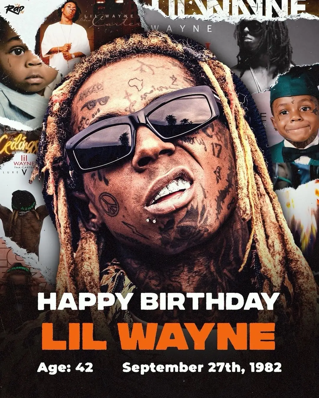 #LilWayne turns 42 years old today‼️🎉 What’s y’all favorite song by Wayne⁉️ #RapTV #lilwaynefans #lilwaynechallenge 