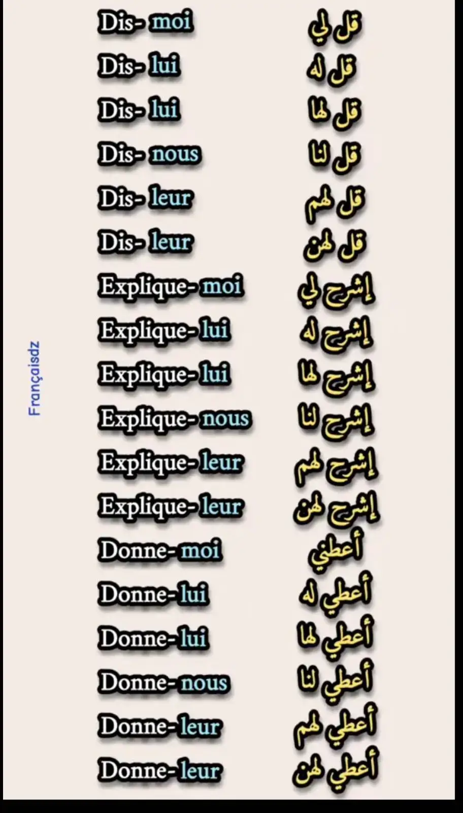 #parlerfrancais #france🇫🇷 #algérie🇩🇿 #apprendresurtiktok #voucabular #الشعب_الصيني_ماله_حل😂😂 #فرنسا🇨🇵_بلجيكا🇧🇪_المانيا🇩🇪_اسبانيا🇪🇸 #fpyシ #fypシ゚ 